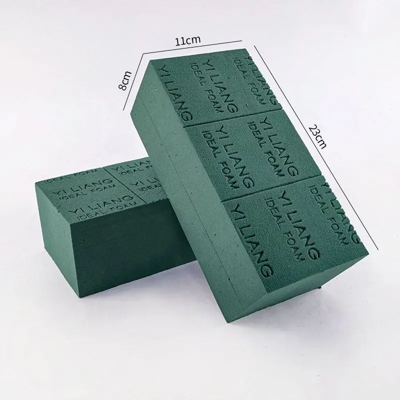 Yiliang Packaging Material Dry Flower Mud Absorbent Sponge Geometry Flower Bouquet High Density Flower Mud Cut