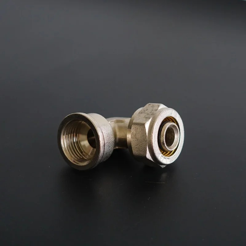 multilayer pex pipe fitting brass  32mm silver colour reduce elbow brass gas fittings 16mm 20mm