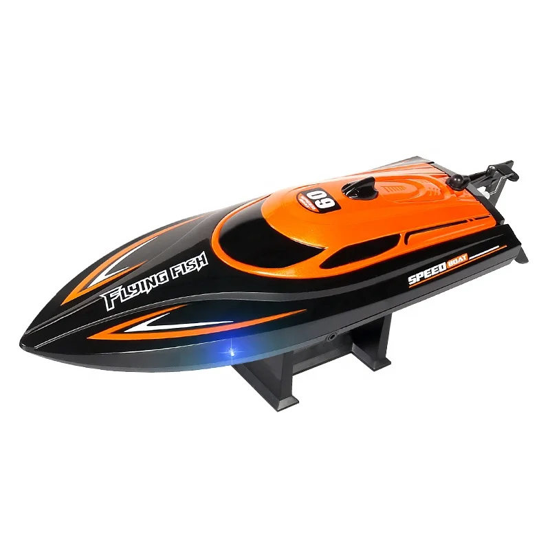 RC ship spe RC Racing Boat Yacht Strong Power 2.4G 20KM/H Self-Righting Speed Boat with LED Light