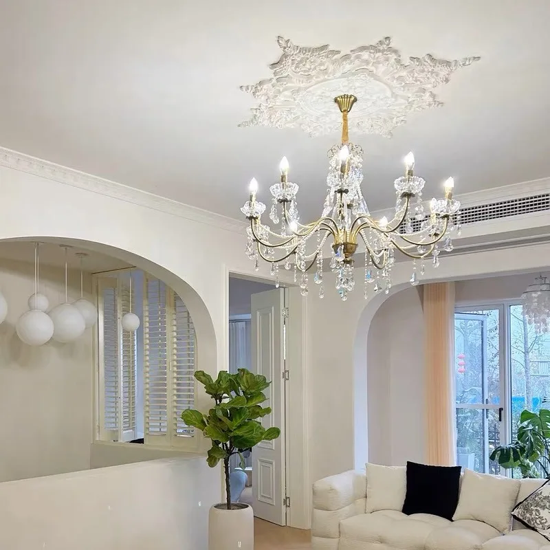 Luxury Medieval retro style church k9 crystal chandelier celling light with glass metal chandelier lighting decoration home