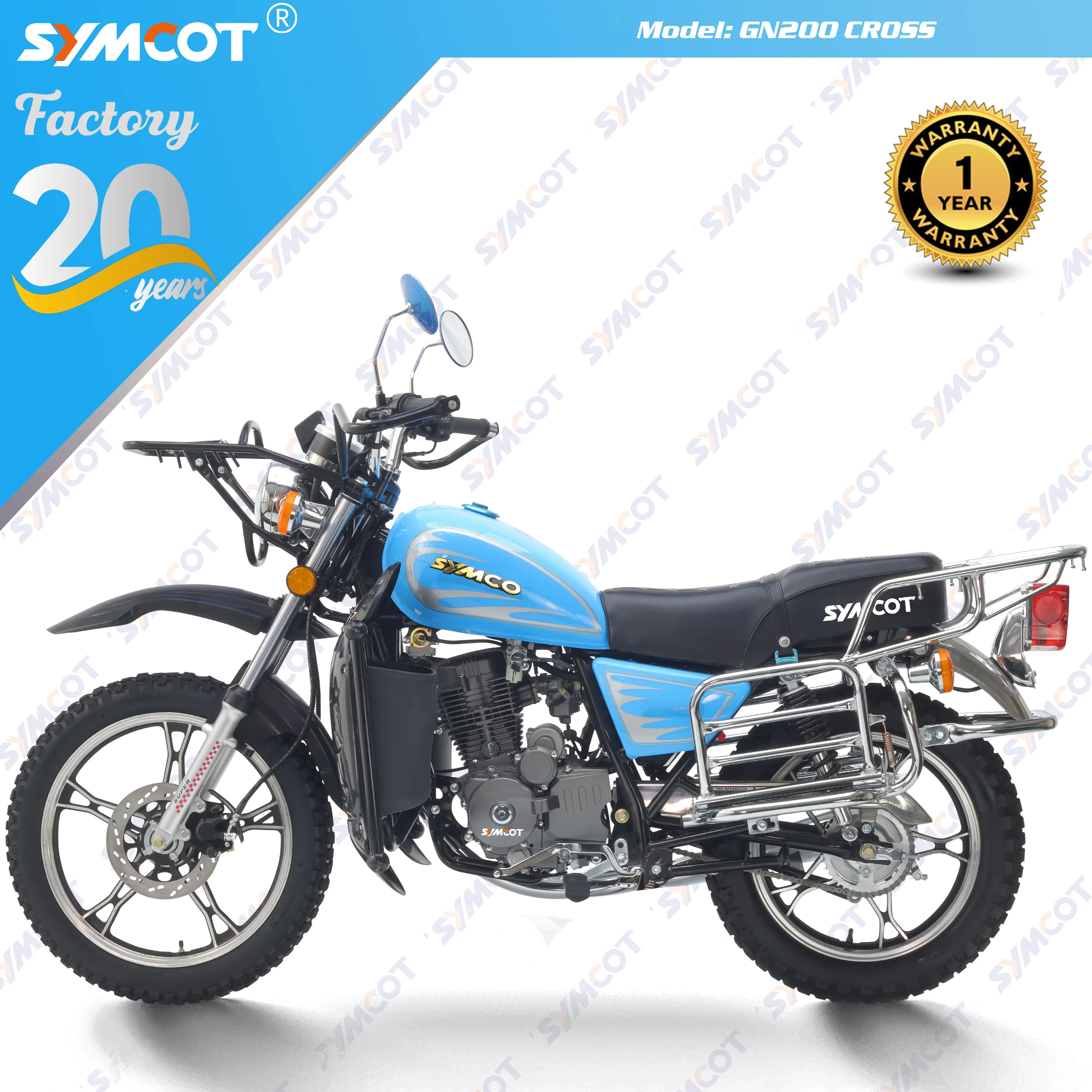 Offroad GN200 GN150 with flip grill  GN cross type chopper motorcycle with CG engine  and for Sudan yemen Zambia Kazakhstan