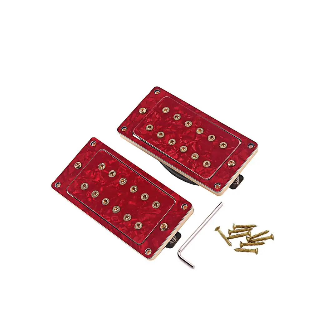 GMC25 Ceramic Magnet Red Noiseless Guitar Humbucker Bridge Neck Pickup Set
