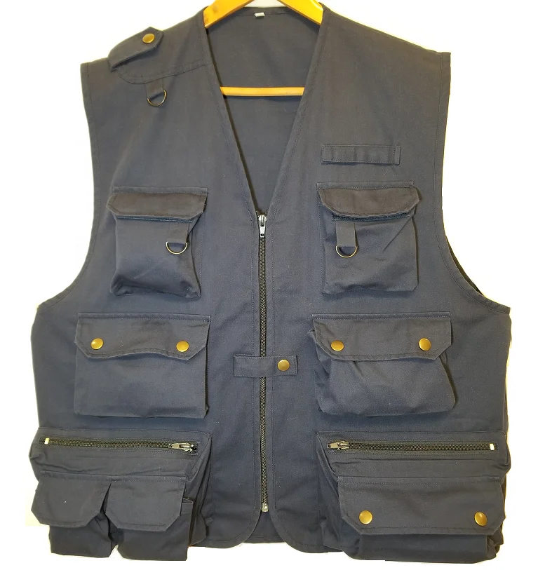 
Cotton polyester multi-pocket kidney protection promotion working vest 
