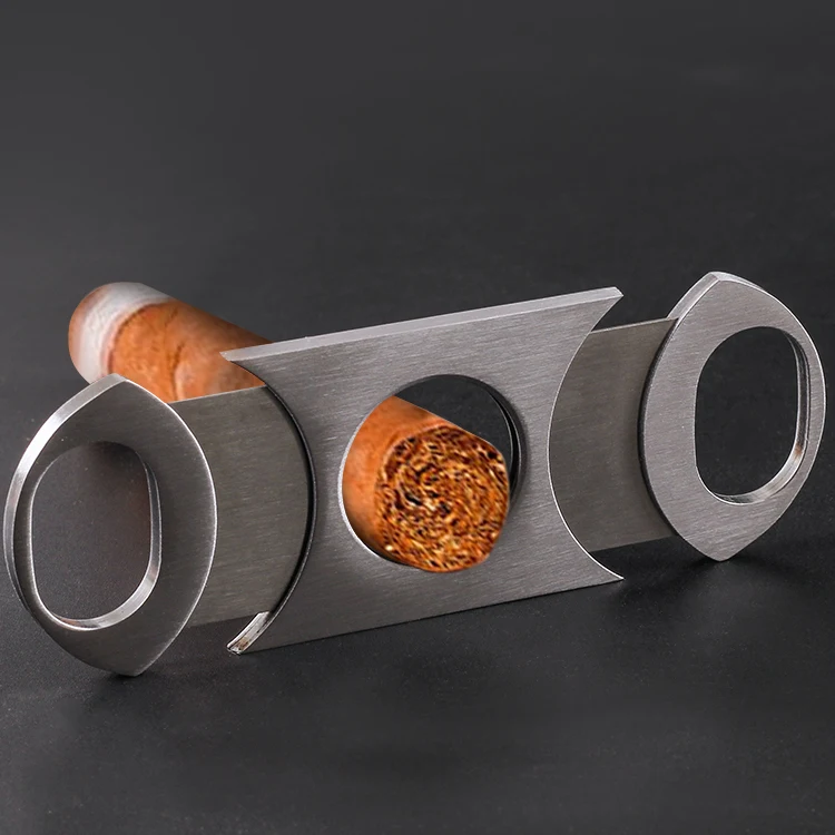 Cigar Cutter Simple Stainless Steel Cigar Smoking Accessories Tools Wholesale Portable Mini Travel Metal Cigar Knife