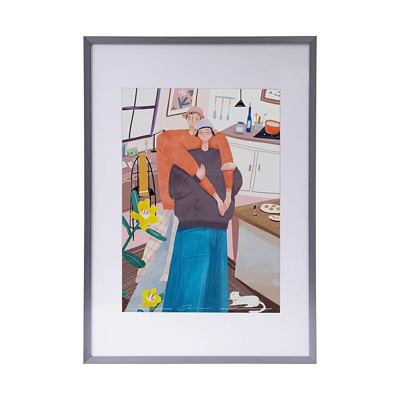 Customized Aluminum Silver Snap Frame/Aluminum Photo Frame Profile/Aluminum Metal Photo Frame