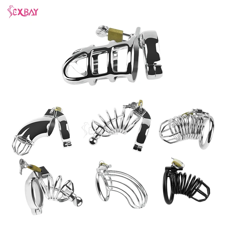 SEXBAY Custom metal Chastity cage Stainless steel/zinc alloy for penis cage Male chastity lock sex toy key cage