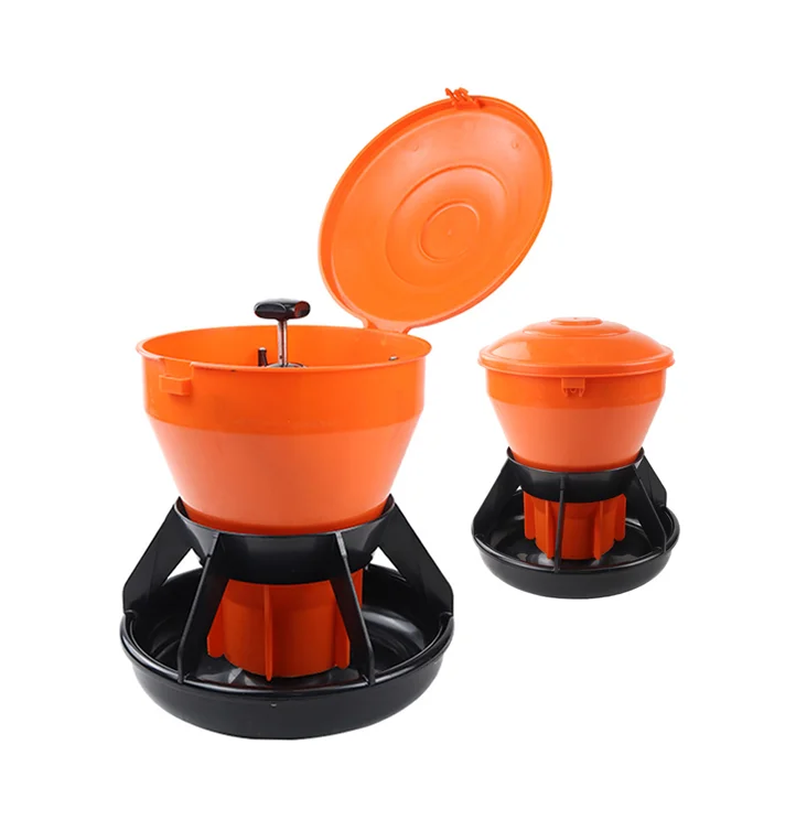 Pig Farming Equipment Adjustable Feeding Trough 5kg/15kg Plastic Automatic Pig  Food Feeder
