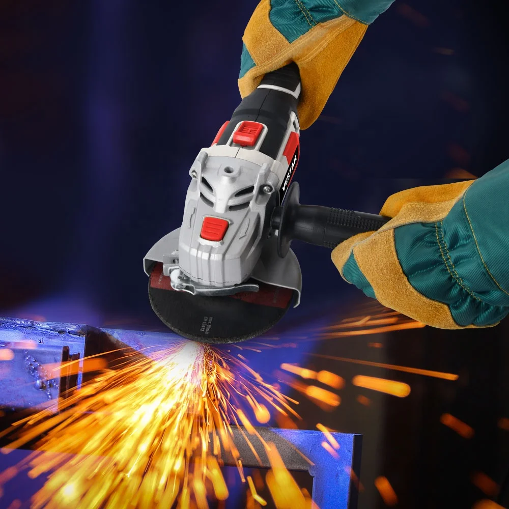 VERTAK Adjustable Speed 20V Battery Portable 115mm Steel Blade Power Cutting Angle Grinder