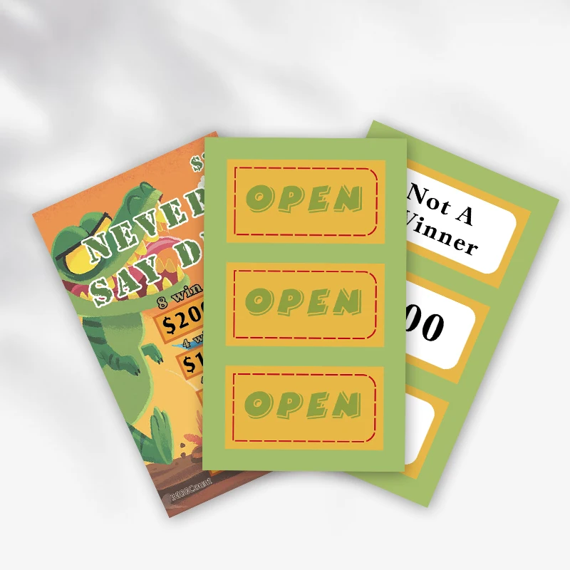 Manufacturer Custom Lottery Tickets Printing Wholesale Winning Lottery Ticket Raffle Pull Tab Cards Break Open Ticket Suppliers