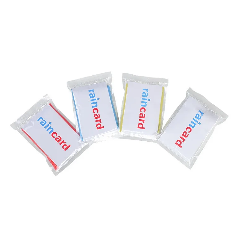 One piece rain suits pocket disposable  Raincoat for hiking travel waterproof small PE waterproof portable rain coat cards