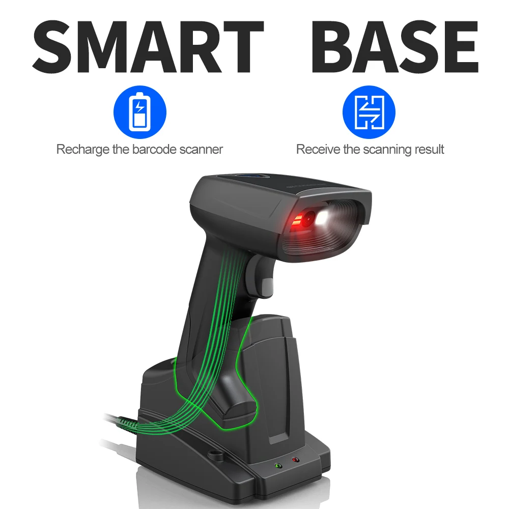 Setlcom Wholesale Wireless Bar Qr code Reader Scanners OEM Handheld 1D 2D Barcode Scanner with Memory
