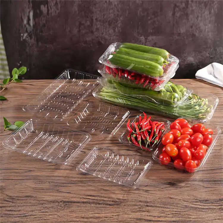 Thickened fresh tray fruit vegetable and meat packing box special storage box for shopping malls and supermarkets PP plastic