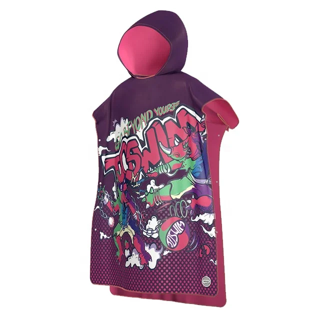 MOQ 100pcs custom design Wholesale Custom digital print beach towel microfiber poncho