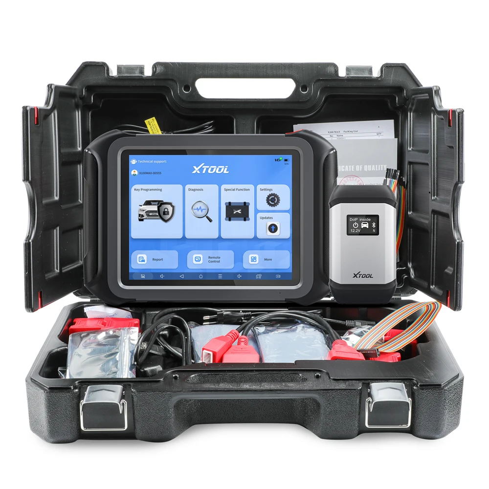 XTOOL X100MAX Advanced IMMO&Key Programmer ECU Coding Bi-directional Scan With KC501 Update of X100Pad3 Topology Map 42+ Service