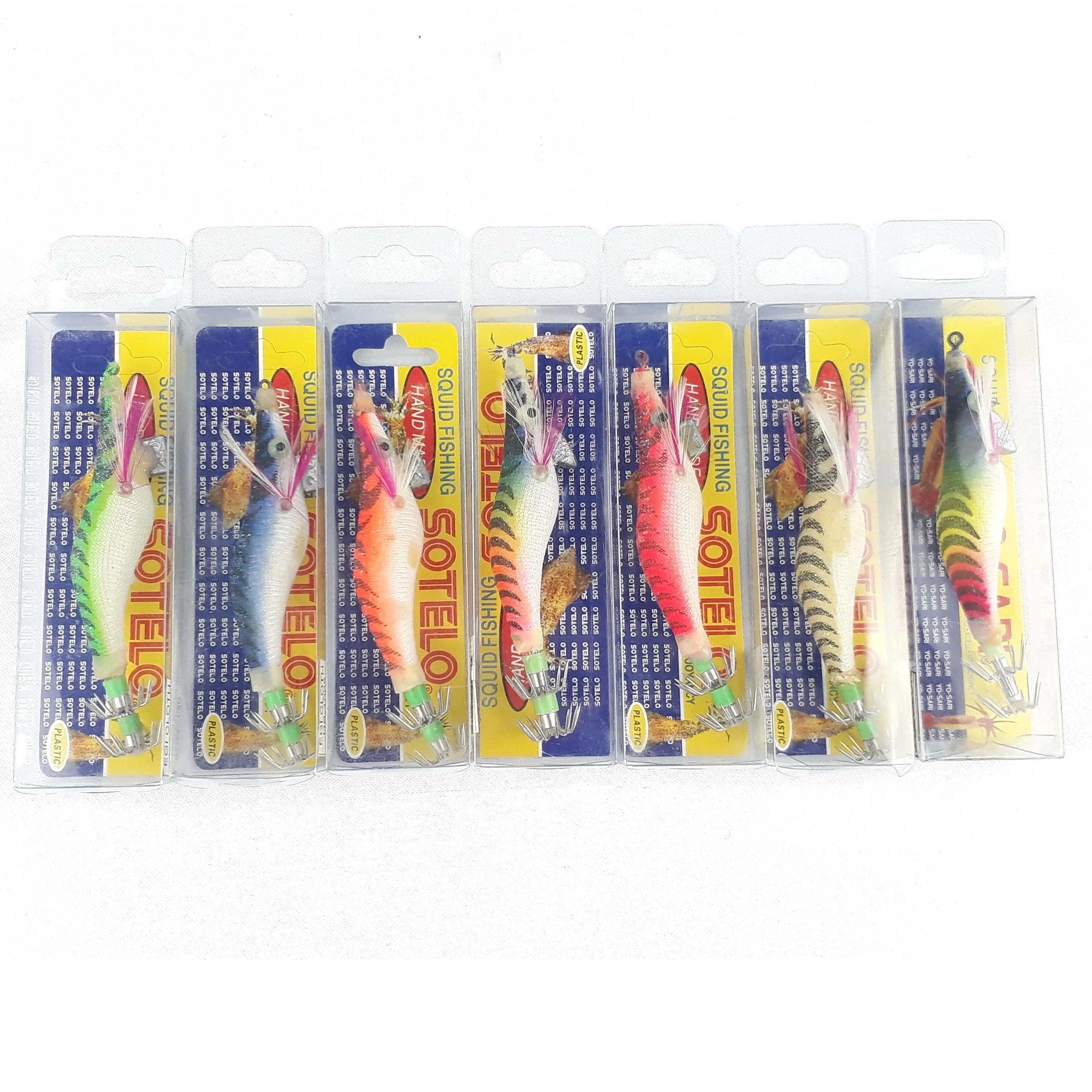 Good Quality of Luminous Sotelo HS-1008 #1.0 to #4.0 Candat Udang (Mengabang) Squid Jig