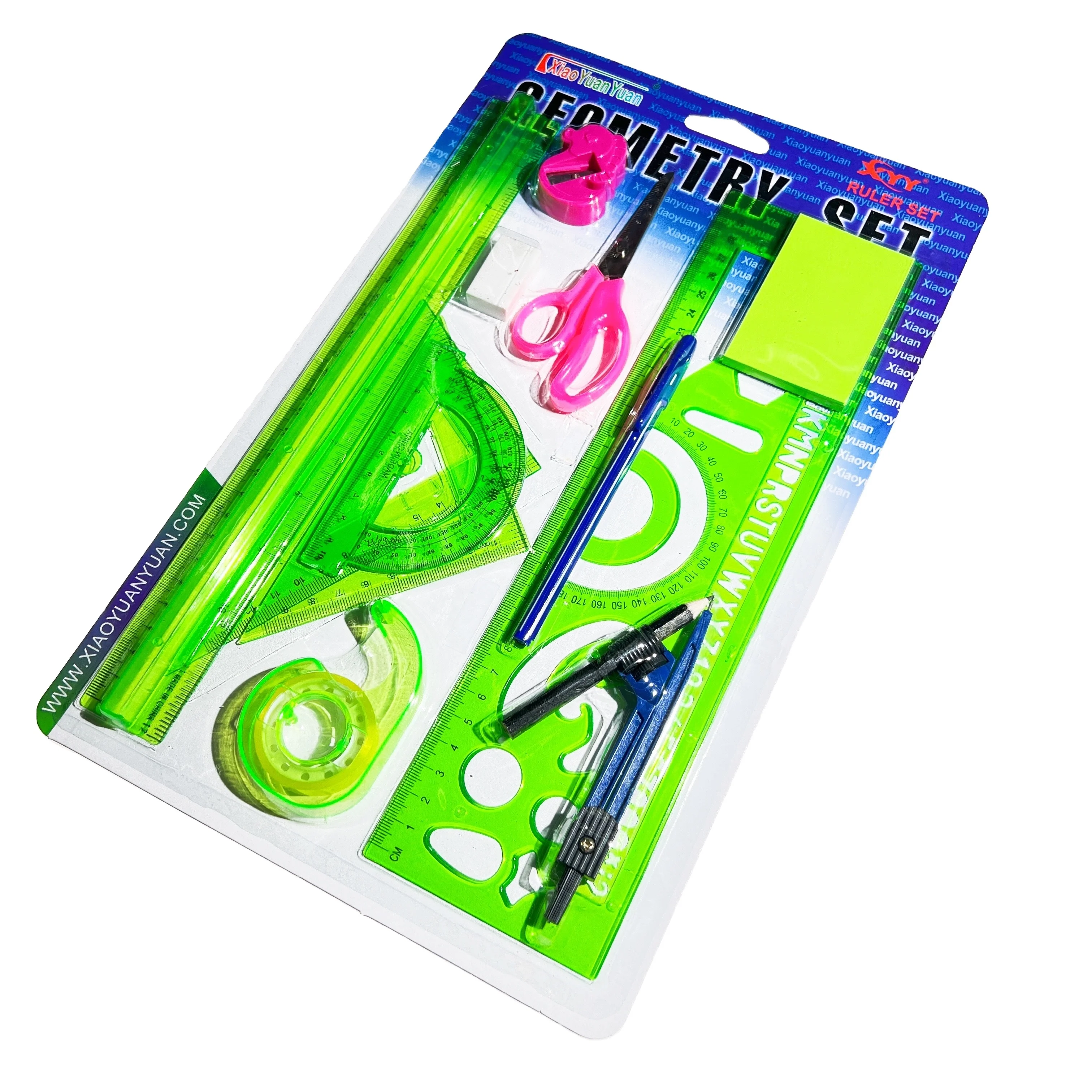 12 шт. Мультяшные Детские Канцелярские принадлежности клейкая лента для заметок карандаш ластик линейка комбинированный набор подарочный набор для студентов