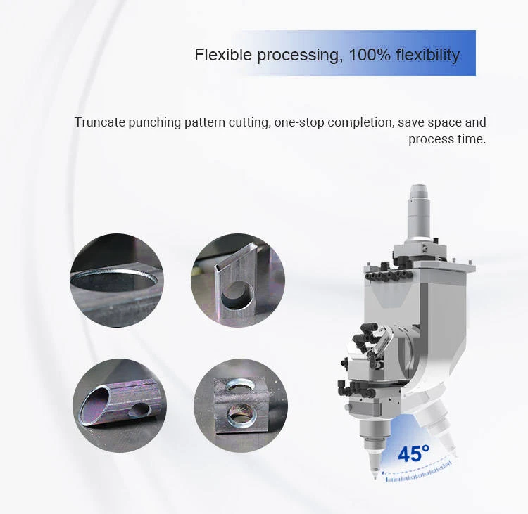 Metal Stainless Steel Tube Fiber Laser Cutting Machine Square Tube Fiber Laser Cutting Machine