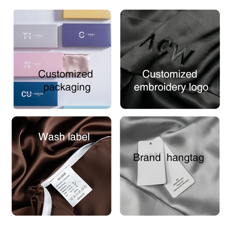 Fashion Box Packaging White Zipper 18Mm Pure Mulberry Silk Pillowcase