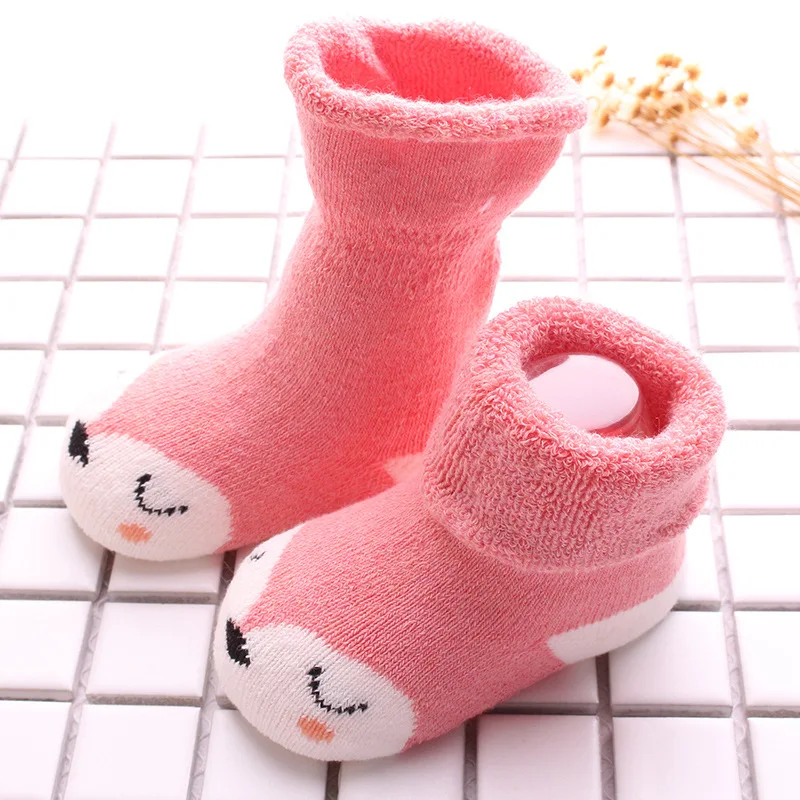 2021 new Creative cartoon animal head baby socks autumn and winter style