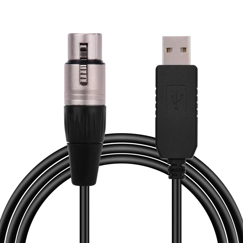 Кабель-преобразователь RS485 DMX512 с USB на 3Pin XLR внутренним интерфейсом для компьютера