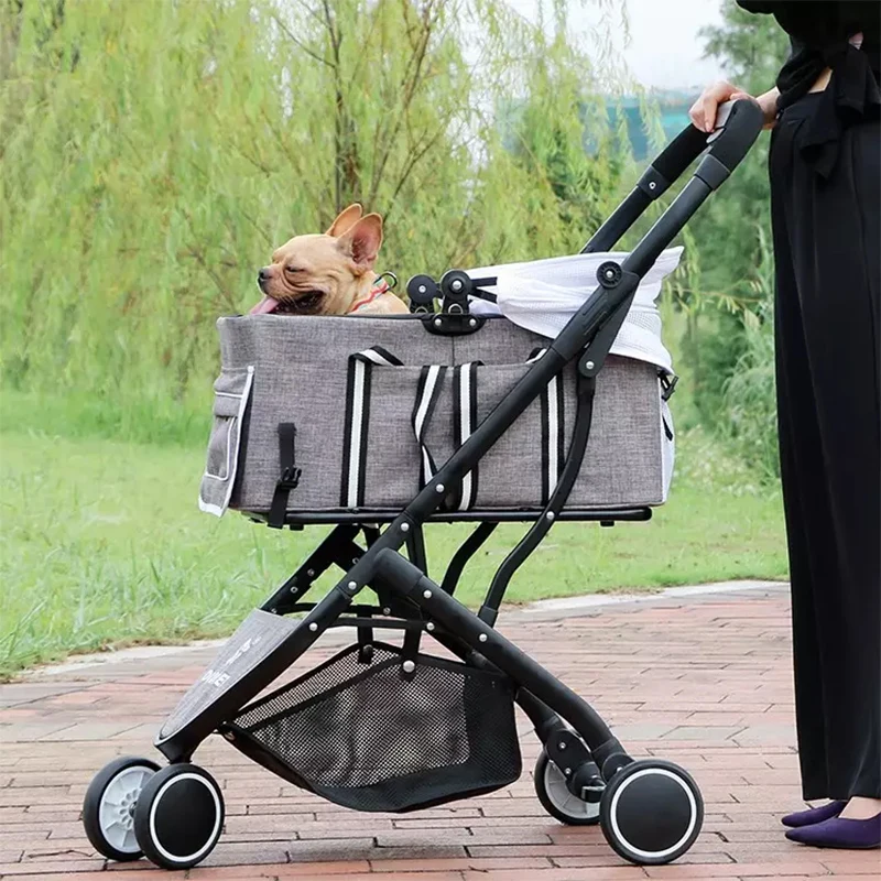 Wholesale Luxury Pet Stroller Dog Carrier 4 Wheels Pet Dog Stroller For Travel