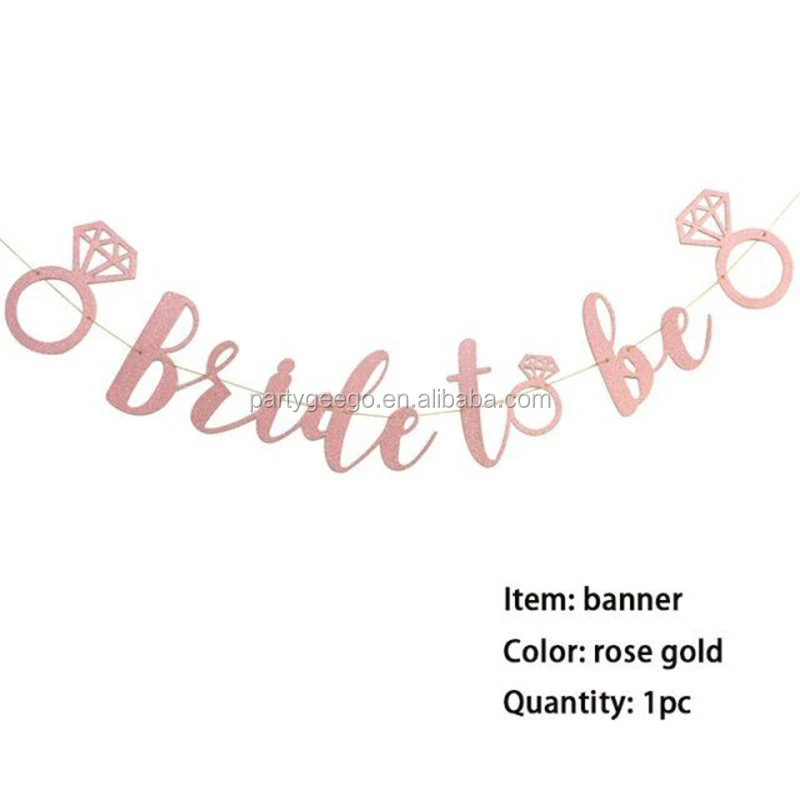 rose gold Glitter Twinkle Little Star bride to me Banner Party Decor Wedding