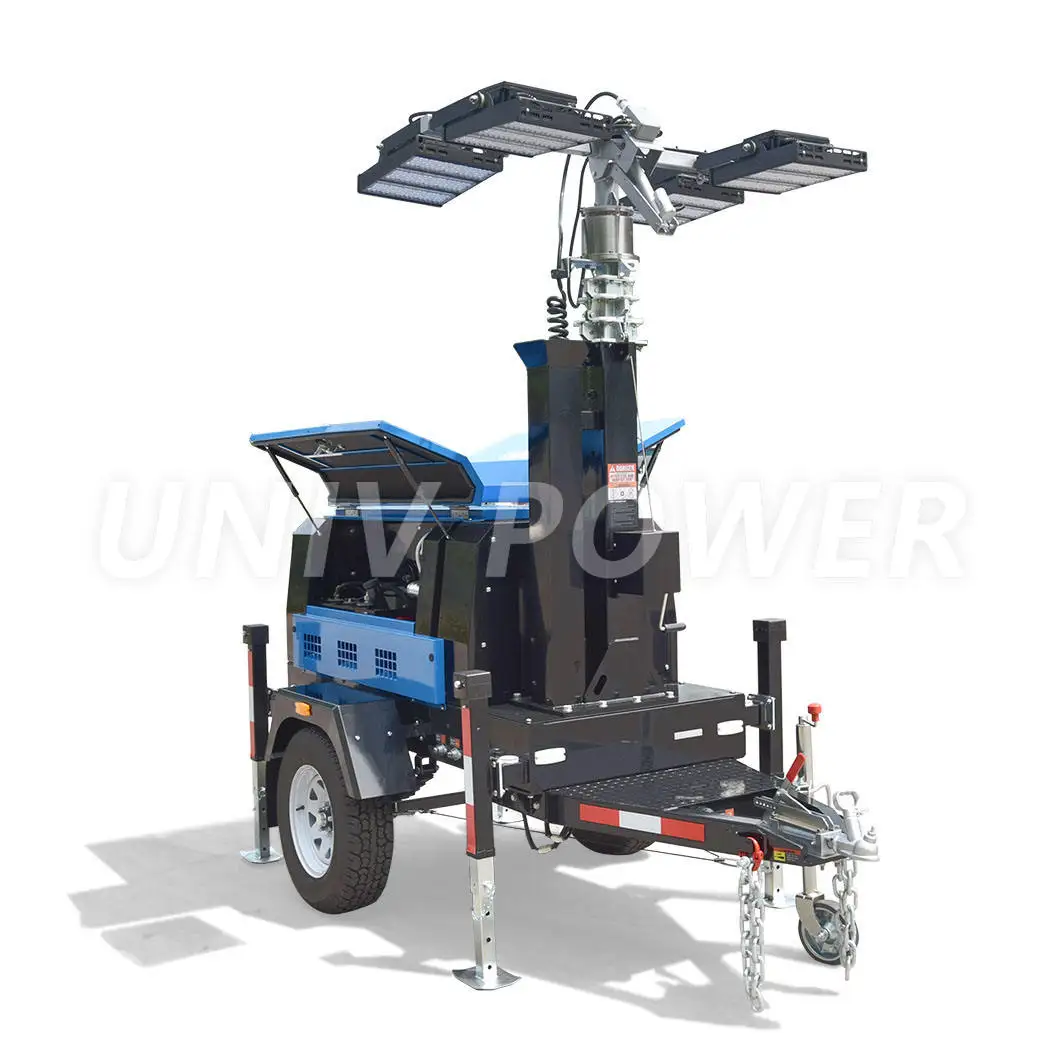 Led Lighting Tower 2000 W High Power Portable Electric Mast Light Tower