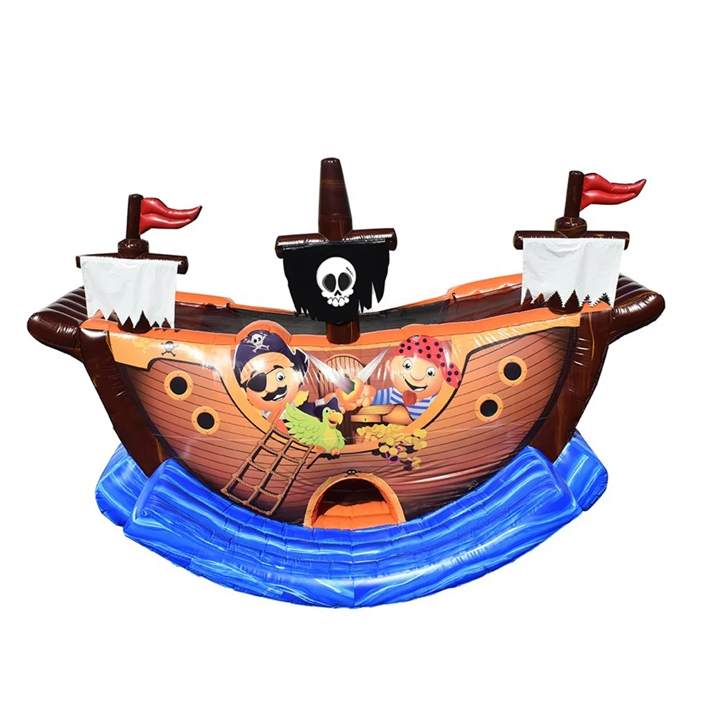 Rocking Pirates Revenge Monkey Madness Inflatable Seasaw Game