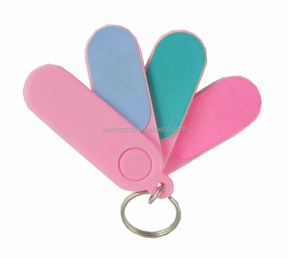 4 In 1 Fan Shape Mini Nail Files Fast Polishing Private Label Nail Tool