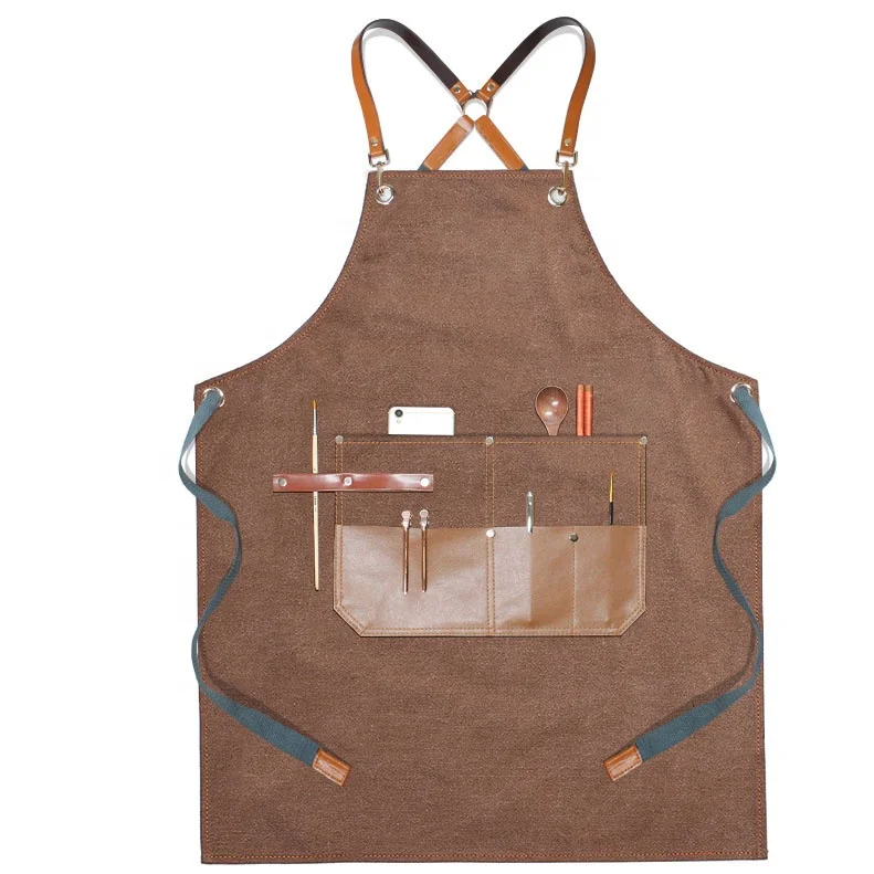 Fashion Barbershop Painting Apron Garden Kitchen Chef Barber Hairdresser Apron
