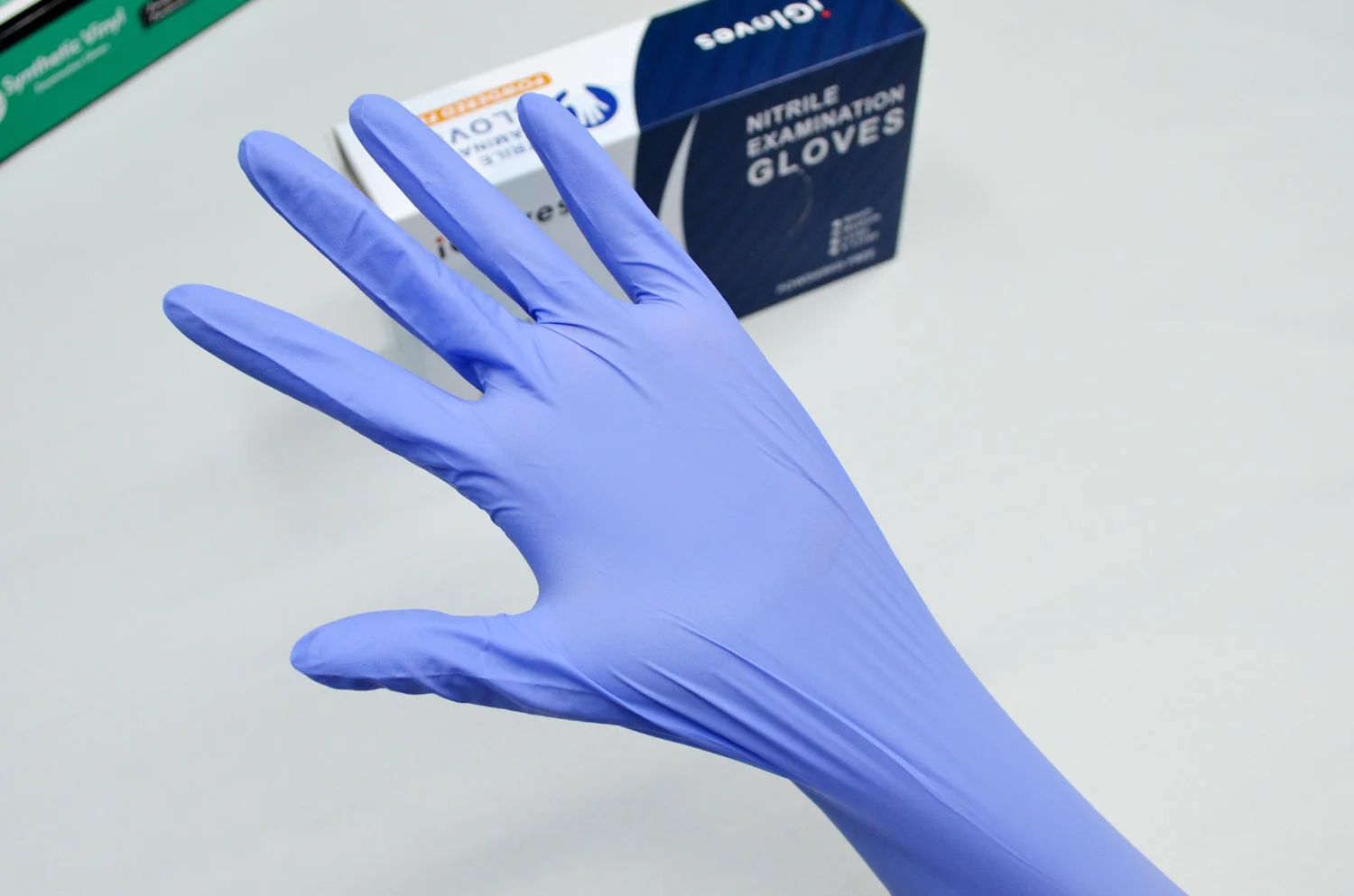 Disposable 6mil Nitrile Glovees 100 Pcs Packing Nitrile Glovees Box Black Blue Nitrile Glovees Wholesale