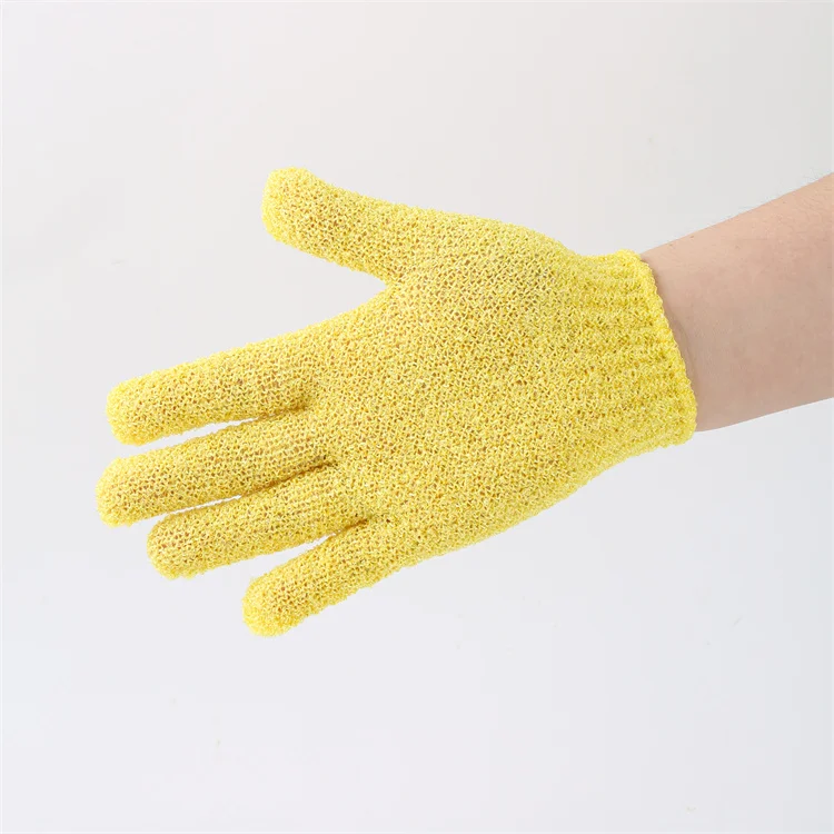 Customized Logo Many Color Eco Friendly Massager Body Cleaning Exfoliating Gloves Scrubbers Bath Body Mitts Five Fingers Gloves