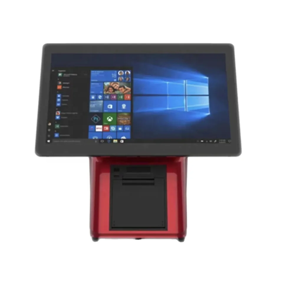 Aonpos Factory Price  OEM Pos Systems For Restaurants  WIFI Built-In 128G SSD Windows 10 2*15Inch Pos Machine