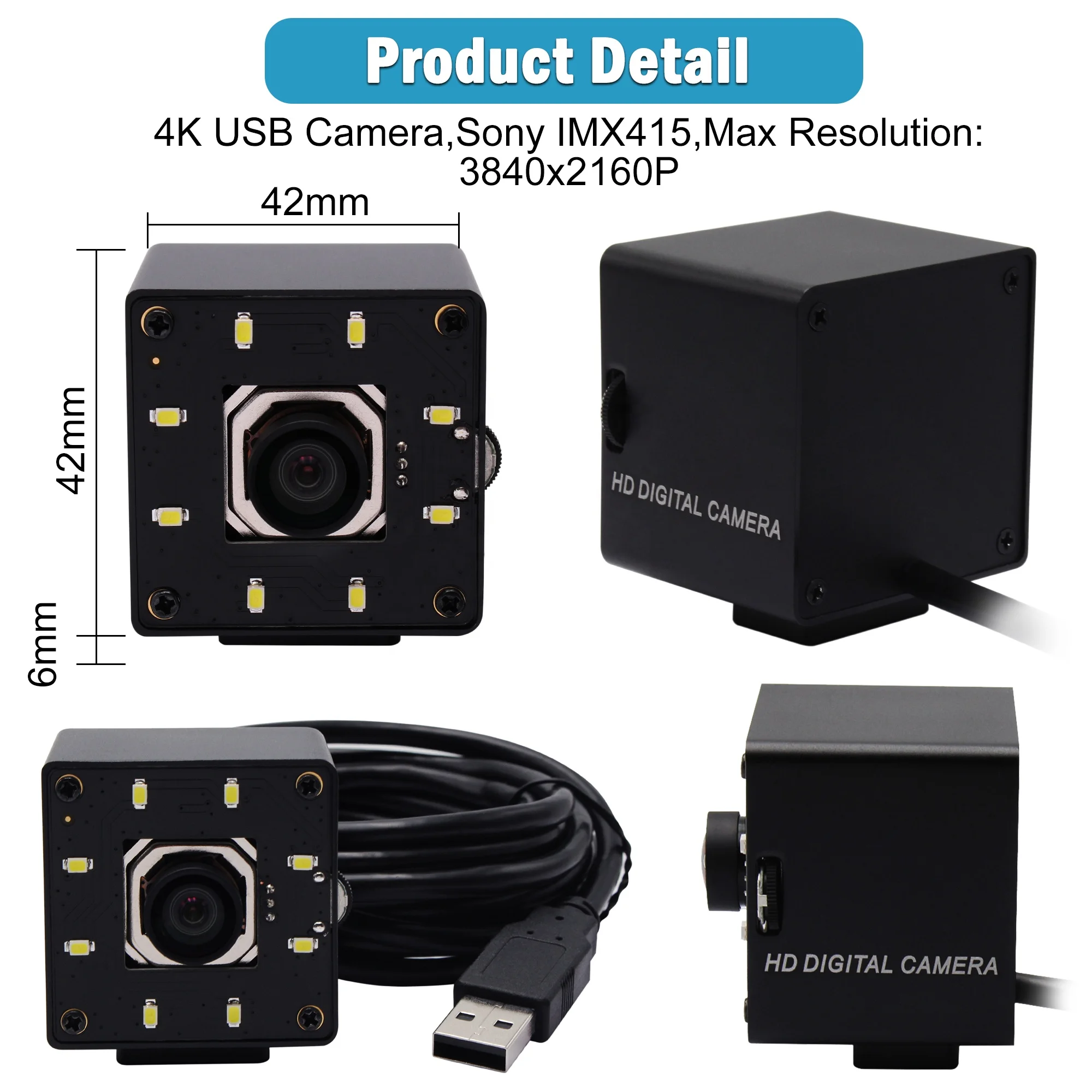  ELP 4K usb-камера с 100 градусов не искажают окружающий мир автофокусом со сверхвысоким разрешением Ultra HD веб-камера сенсором Sony ИК Мини