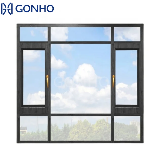 Gonho New Design Casement Window Aluminium Window Frame Design Safety Lock Casement Window with Fly Screen