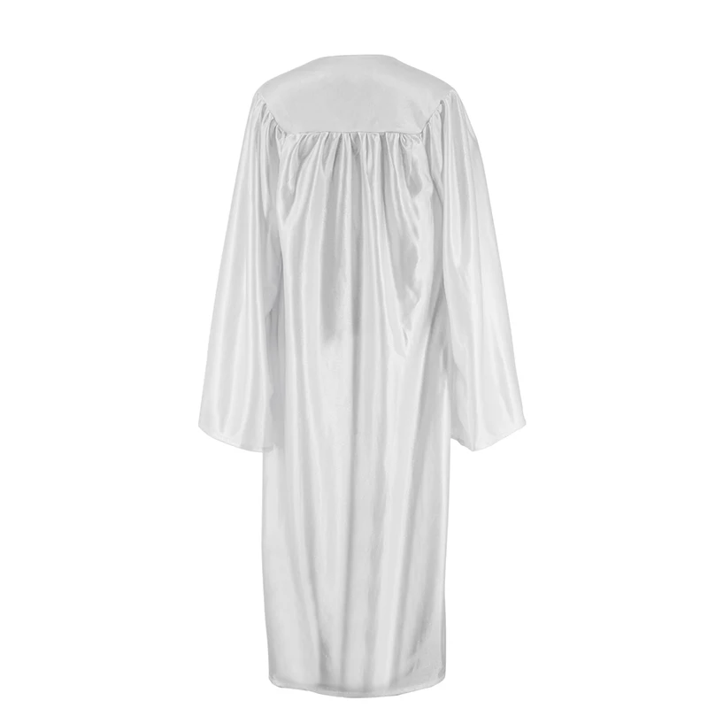 Adult Shiny White Graduation gown
