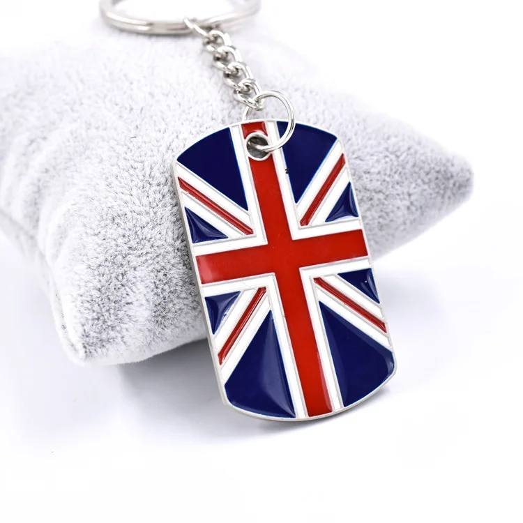 Wholesale custom metal country keychain flag keychain