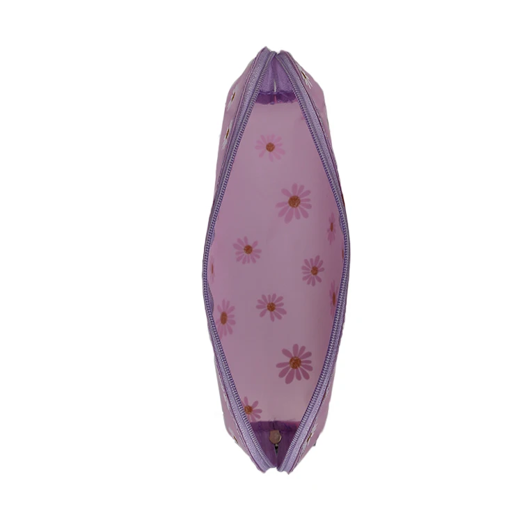 Attractive Price New Type Purple Pencil Case Daisy Flower High Quality