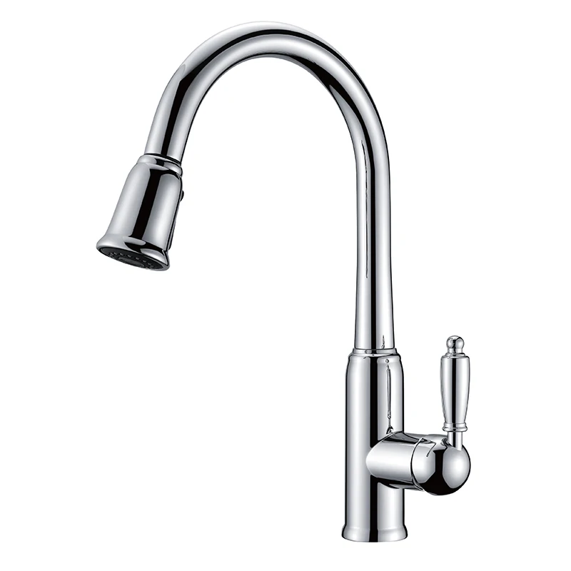 Brushed Nickel CUPC NSF Pull Down Sprayer Single Handle Kitchen Sink Faucet 304 Stainless Steel Black and Gold Sale CLASSIC Core