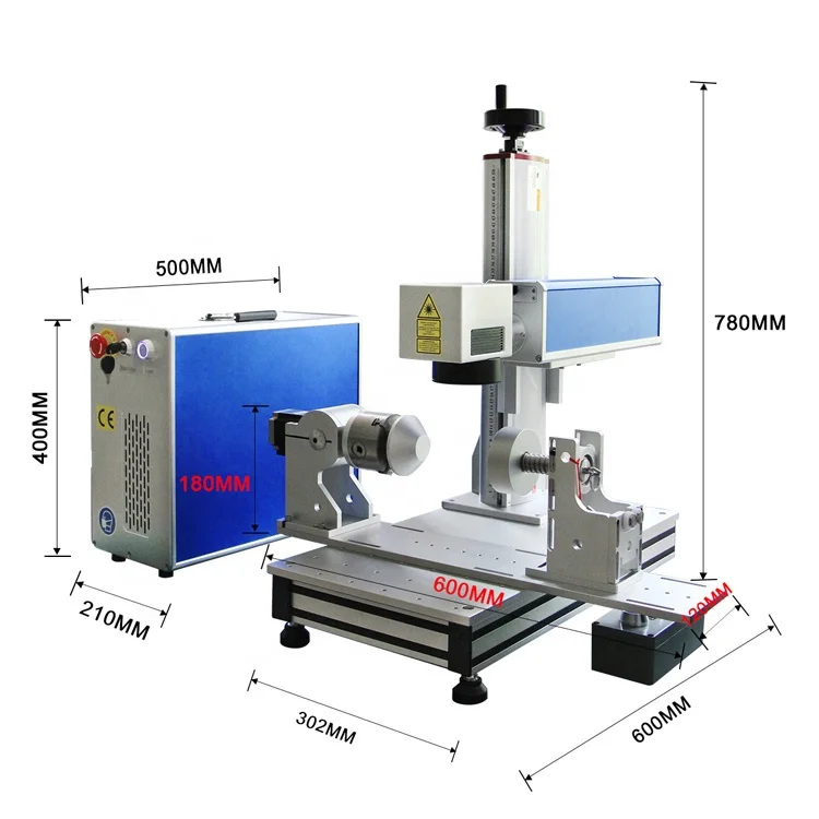 20w 30w 50w Sport aluminum stainless steel cup bottles logo engraving laser machine fiber marking plastic bottle with rotary