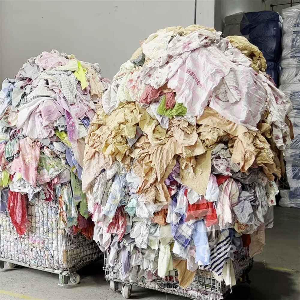 IMPA NO.232910 Recycled 10kg 100% COTTON RECLAIMED RAGS 25 LB BOX MIXED COLOR RAGS Cotton sheeting rags wipes