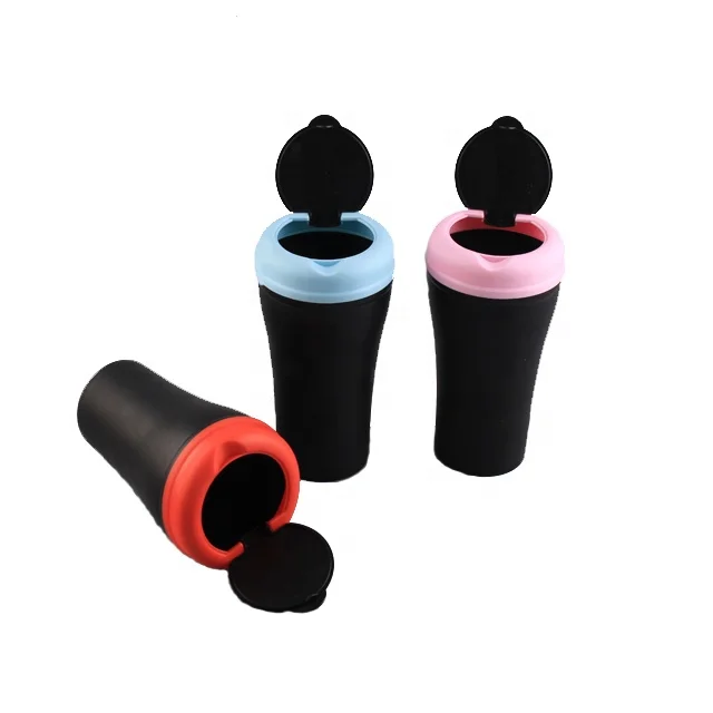 car accessories trash bin Cup Shape mini Bin with lid Cover table car garbage can coke can mini rc car storage box