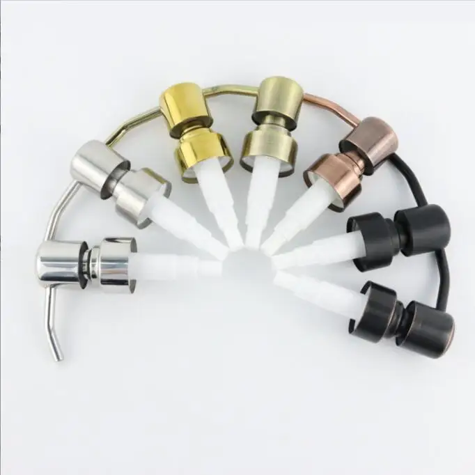 Recycle Black Red Gold Coated 304 Stainless Steel Metal Plastic Shampoo Lotion Foaming Hand Liquid soap dispenser pump