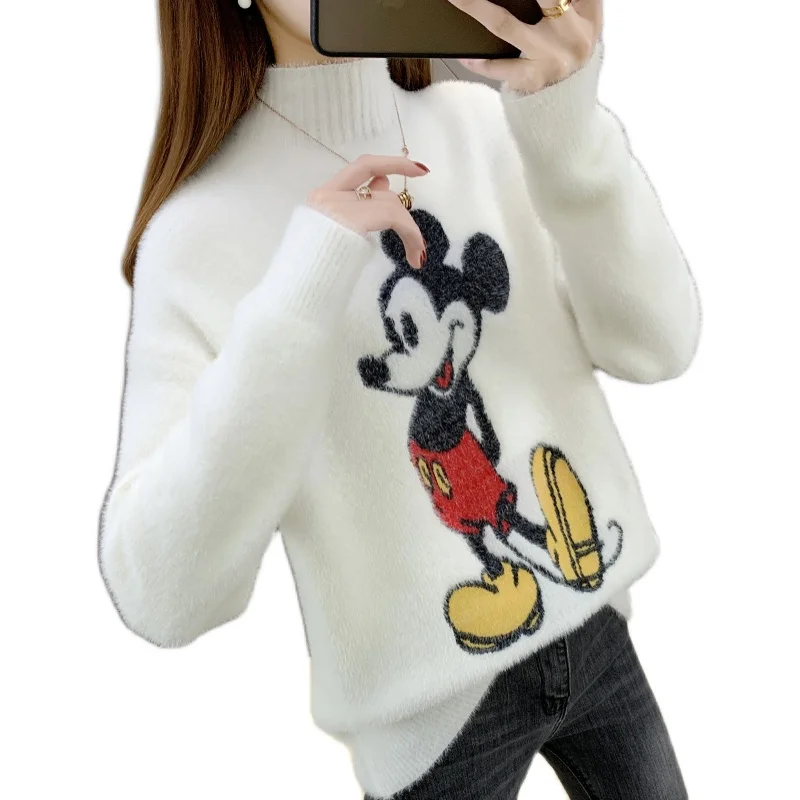 2021 autumn new arrival  cartoon super soft cute mouse knit cartoon style women  pullover sweater
