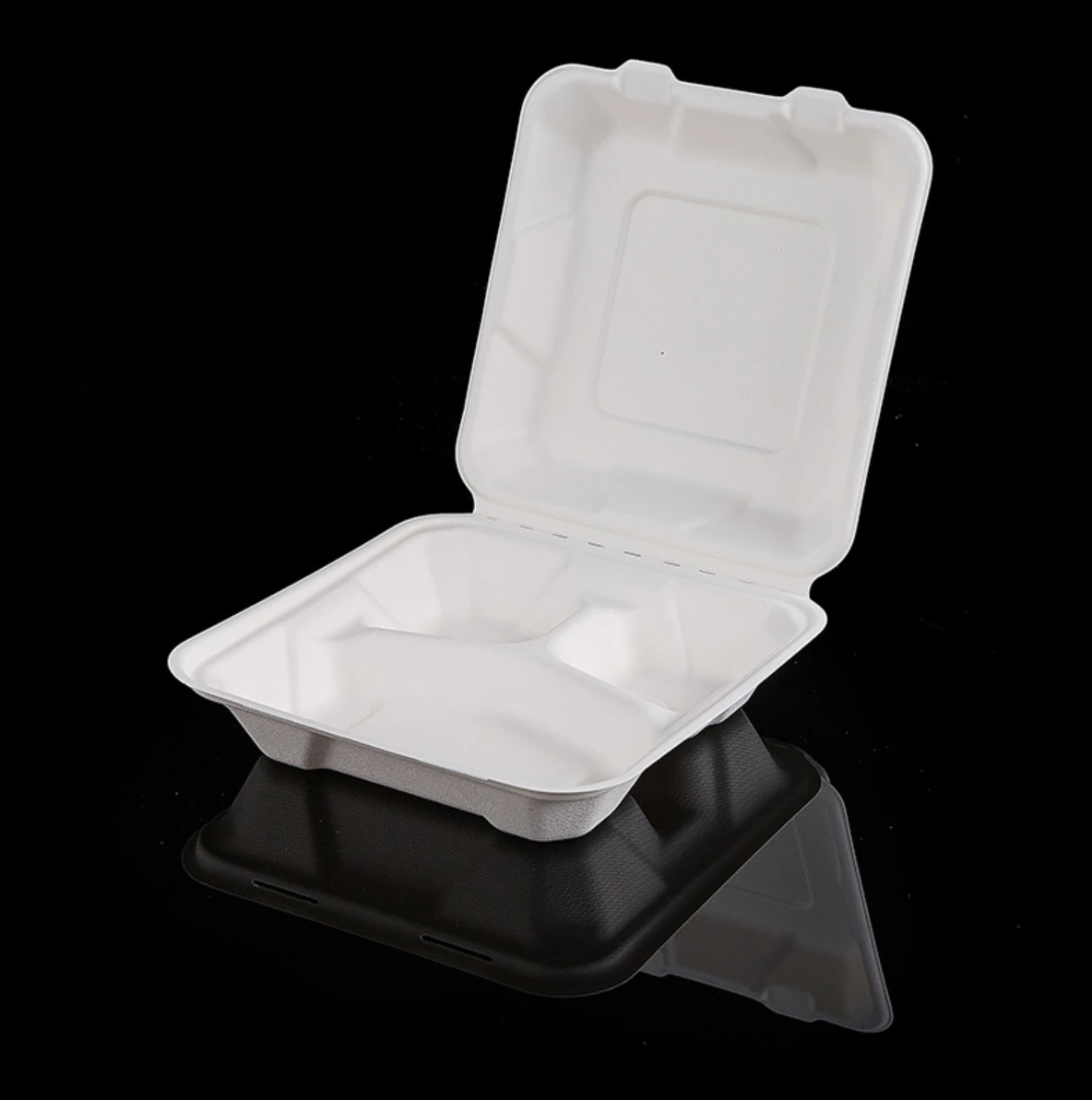 
Attractive price new type three-compartment clamshell lunch box three-compartment lunch box 
