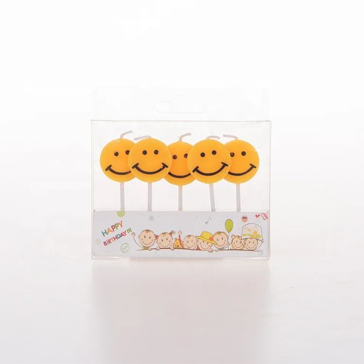Cartoon design candle happy birthday candle food grade