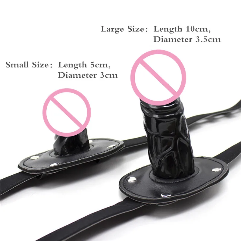 Silicone Penis Plug Dildos Open Mouth Gag With Locking Buckles Bondage BDSM Slave Sex Toys For Couple