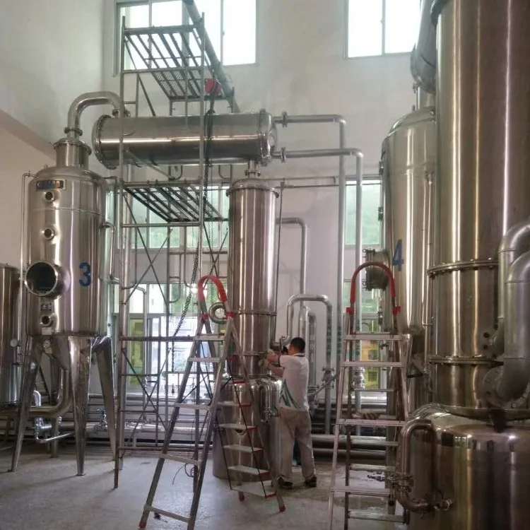 Single effect vacuum evaporator for milk juice