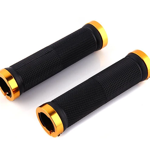 Mountain Bicycle Handlebar MTB Bike Handle Grips Non Slip Soft Rubber Road Cycling Carton RH-01 1pcs 63g Aluminum+tpr Rubber