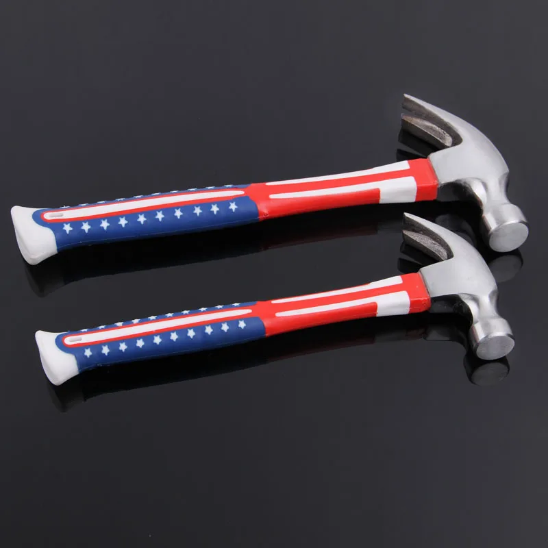 Professional Carbon Steel Hand Tool Fiberglass Handle Claw Hammer